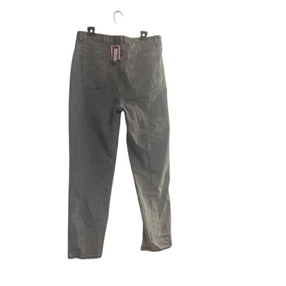 PRETTY LITTLE THING Women’s Gray Asymmetrical Waistband Straight Jeans Gray Size - Picture 2 of 11